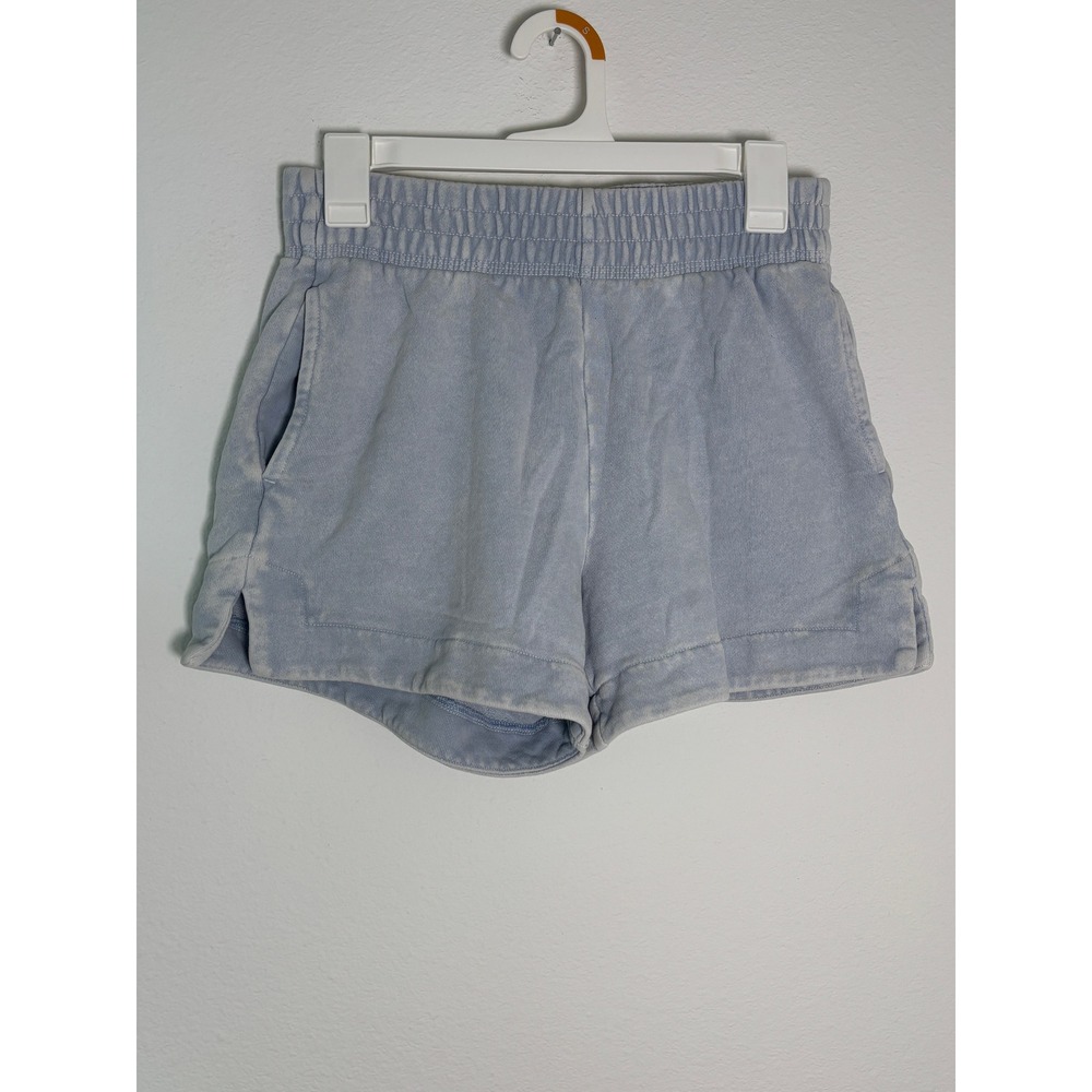 Aerie Always and Forever Real Blue Acid Wash Fleece Lounge Shorts Womens XS